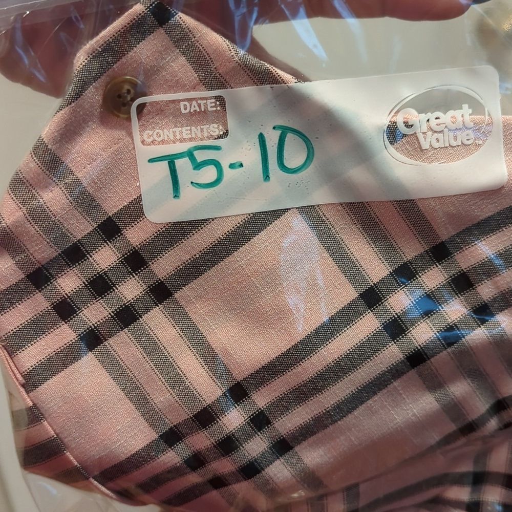 Y2K Grunge Pink Plaid Button-Up Shirt With Pockets Princess Polly M/L Streetwear - Picture 10 of 10